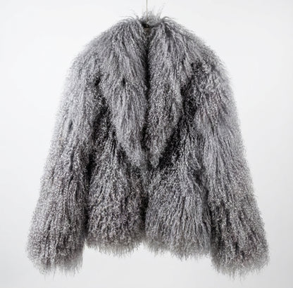 Mongolian Sheep Fur Jacket
