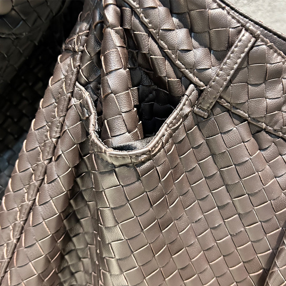Maia woven leather trousers