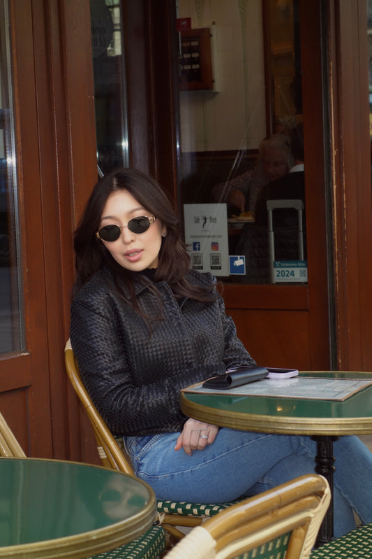 Maia woven leather jacket