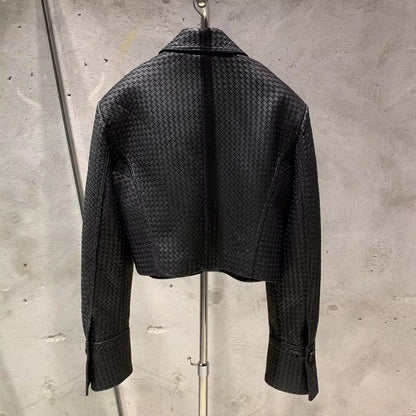 Maia woven leather jacket