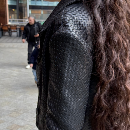 Maia woven leather jacket