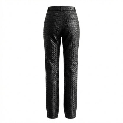 Maia woven leather trousers - Pre Order
